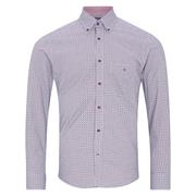 DG'S DRIFTER IVANO PRINT SHIRT - BURGUNDY