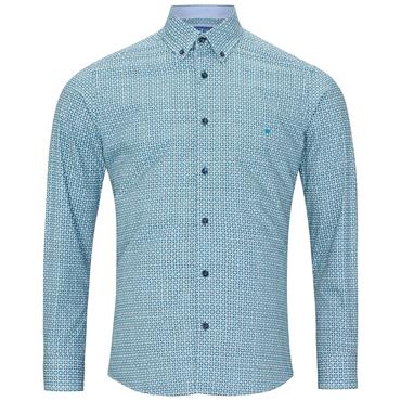 DG'S DRIFTER IVANO PRINT SHIRT - TEAL