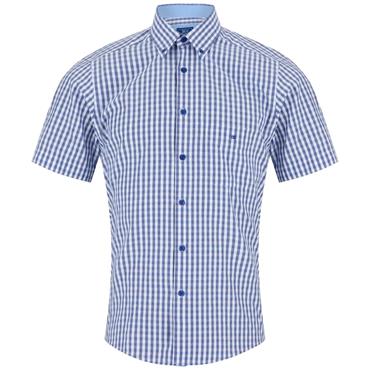 DG'S DRIFTER CHECK SHORT SLEEVE SHIRT - BLUE