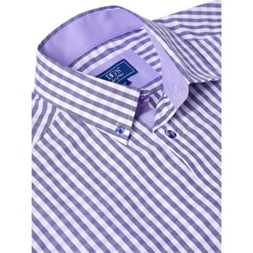 DG'S DRIFTER CHECK SHORT SLEEVE SHIRT - PURPLE