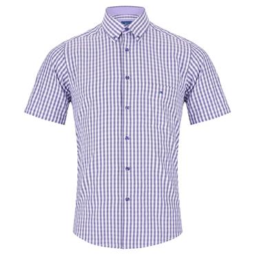 DG'S DRIFTER CHECK SHORT SLEEVE SHIRT - PURPLE