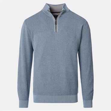 CASA MODA 1/2 ZIP JUMPER - BLUE