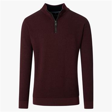 CASA MODA 1/2 SWEATER - BURGUNDY