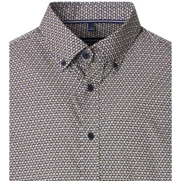 CASA MODA B.D. CIRCLE PRINT SHIRT - BEIGE