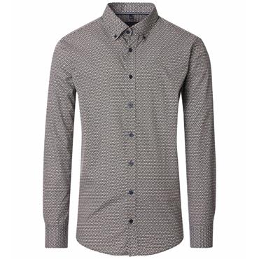 CASA MODA B.D. CIRCLE PRINT SHIRT - BEIGE