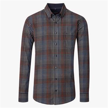 CASA MODA B.D. CHECK SHIRT - NAVY