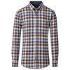 CASA MODA B.D. CASUAL CHECK SHIRT - BROWN