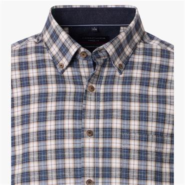 CASA MODA B.D. CASUAL CHECK SHIRT - BLUE