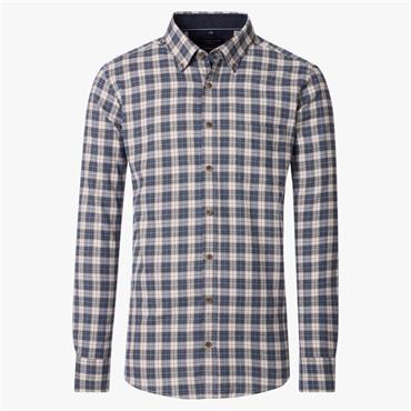 CASA MODA B.D. CASUAL CHECK SHIRT - BLUE
