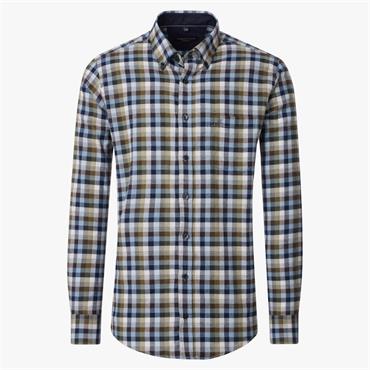 CASA MODA B.D. CASUAL CHECK SHIRT - GREEN