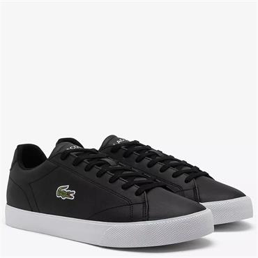 LACOSTE LEROND SET LEATHER SNEAKERS - BLACK