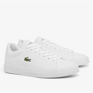LACOSTE LEROND SET LEATHER SNEAKERS - WHITE