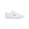 LACOSTE POWERCOURT LEATHER SNEAKERS - WHITE