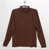 REMUS UOMO LS POLO SHIRT - BROWN