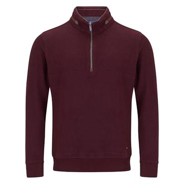 DG'S DRIFTER 1/2 ZIP SWEATSHIRT - BURGUNDY