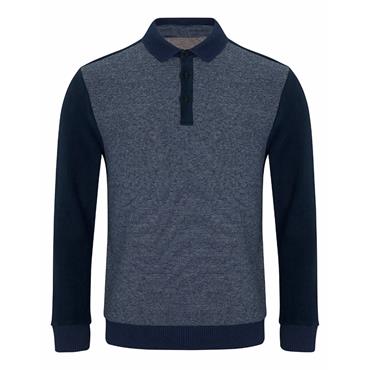 DG'S DRIFTER LONG SLEEVE POLO SHIRT - NAVY