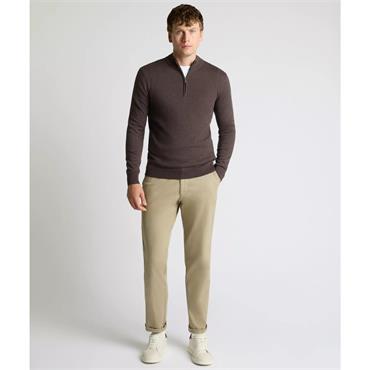 REMUS UOMO 1/2 ZIP SWEATER - BURGUNDY