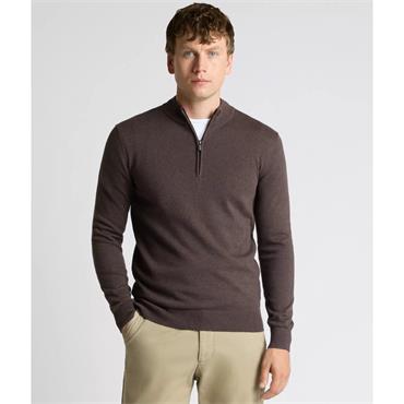 REMUS UOMO 1/2 ZIP SWEATER - BURGUNDY