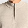 REMUS UOMO 1/2 ZIP SWEATER - BEIGE
