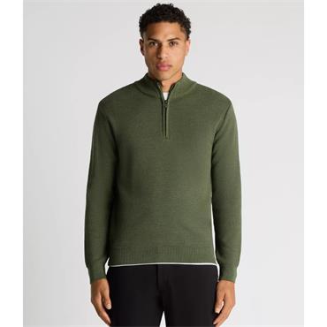 REMUS UOMO 1/2 ZIP SWEATER - GREEN