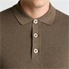 REMUS UOMO LS POLO SWEATER - BROWN