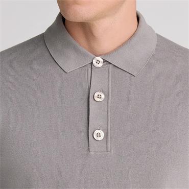 REMUS UOMO LS POLO SWEATER - GREY