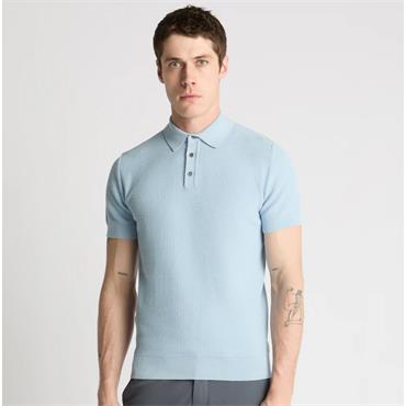 REMUS UOMO KNIT POLO SHIRT - BLUE