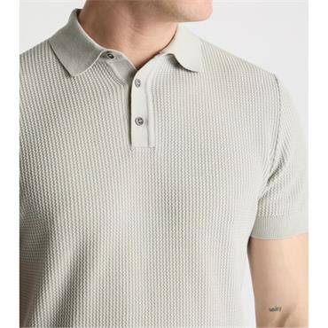 REMUS UOMO KNIT POLO SHIRT - GREY