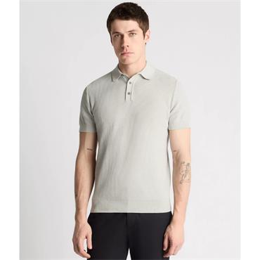 REMUS UOMO KNIT POLO SHIRT - GREY