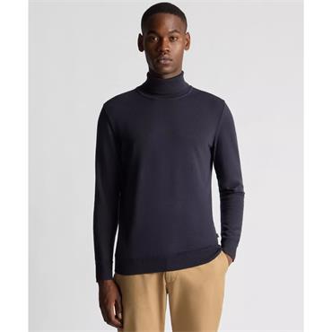 REMUS UOMO ROLL NECK SWEATER - NAVY