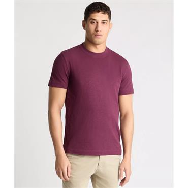 REMUS UOMO JERSEY SLUB T-SHIRT - BURGUNDY