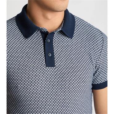 REMUS UOMO KNIT POLO SHIRT - NAVY