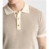 REMUS UOMO KNIT POLO SHIRT - BEIGE