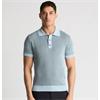 REMUS UOMO KNIT POLO SHIRT - BLUE