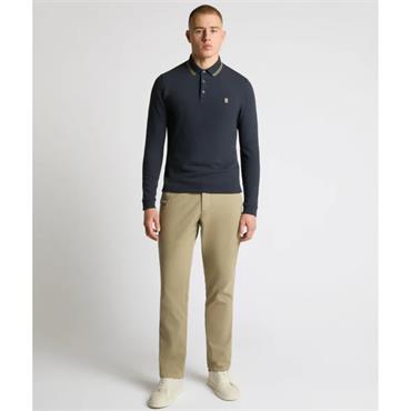 REMUS UOMO LS POLO SHIRT - BLUE
