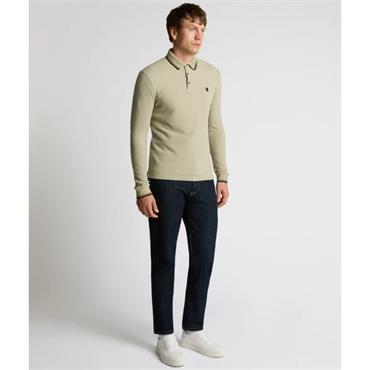 REMUS UOMO LS POLO SHIRT - BEIGE