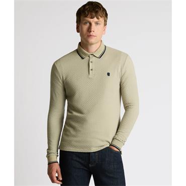 REMUS UOMO LS POLO SHIRT - BEIGE
