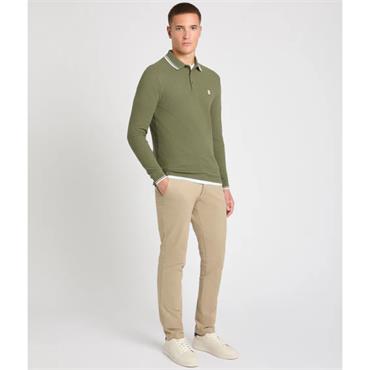 REMUS UOMO LS POLO SHIRT - GREEN