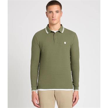 REMUS UOMO LS POLO SHIRT - GREEN