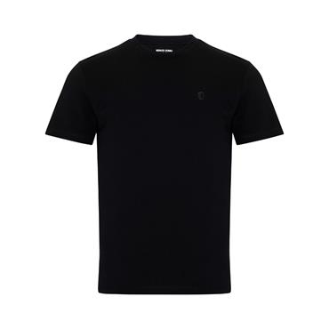 REMUS UOMO CREW NECK STRETCH T-SHIRT - BLACK