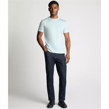 REMUS UOMO CREW NECK STRETCH T-SHIRT - BLUE