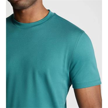 REMUS UOMO CREW NECK STRETCH T-SHIRT - TEAL
