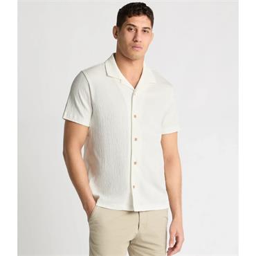 REMUS UOMO CUBAN SHORT SLEEVE SHIRT - WHITE
