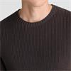 REMUS UOMO TWO-TONE KNIT SWEATER - BROWN