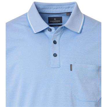 CASA MODA TIPPED POLO SHIRT - BLUE