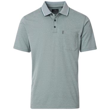CASA MODA TIPPED POLO SHIRT - GREEN