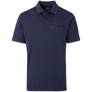 CASA MODA TIPPED POLO SHIRT - NAVY