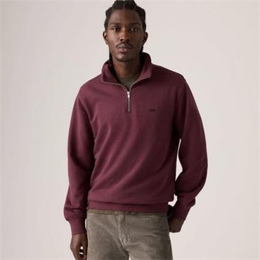 LEVI'S ORIGINAL HM 1/4 ZIP - BURGUNDY