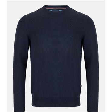 ANDRE ACHILL CREW NECK JUMPER - NAVY