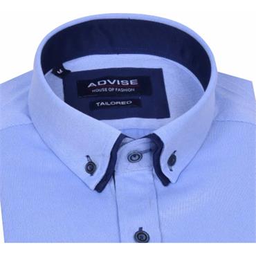 ADVISE DOUBLE COLLAR SHIRT - BLUE